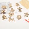 Colgantes de Navidad Decoraciones para Árbol de Navidad Colgantes Accesorios de Madera Copo de Nieve de Madera Escandinavo Reno Puesto de Regalos Mayoreo