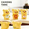 Série Loja de Sobremesas de Resina Urso Manteiga Desenho Animado Acessórios DIY Enfeites de Mesa Pequenos Pingentes Adereços para Vídeos Curtos