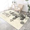 Alfombra de Sala de Estar Estilo Ins de Dibujos Animados Nórdicos Alfombra de Piso Moderna Simple para el Hogar Venta al por Mayor Alfombra de Dormitorio Lavada
