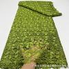 Novo tecido bordado com lantejoulas de tubo de miçangas tridimensional 3D em forma de leque da África para comércio exterior, tecido de renda para vestido de noiva com miçangas de arroz