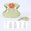 Coleira Arnês para Pets com Guia, Design 3D de Desenho Animado para Cachorros Teddy, Arnês Peitoral Anti-Fuga para Gatos ao Sair
