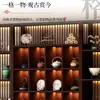 Nova Estante de Exibição Estilo Chinês para Sala de Chá, Armário de Exibição de Chá, Divisória Não de Madeira Maciça, Armário de Múltiplos Tesouros, Estante de Decoração para Sala de Estar