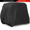 Capa para Carrinho de Golfe de Tecido Oxford 210D Preto 2 Assentos 4 Assentos Carrinho de Golfe de Lazer Scooter de Mobilidade Kart Capa para Carrinho