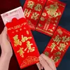Sobres Rojos de Año Nuevo para el Hogar para la Buena Suerte y la Prosperidad, Sobres Rojos Universales Hechos de Cartulina Dura, Adecuados para Sellar Bolsas y Cambiar el Texto a "Sobre Rojo de Buena Suerte y Prosperidad de Diez Mil Yuanes."