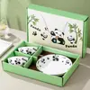 Juego de Platos Cerámicos Bohemios Transfronterizos, Tazones, Palillos, Vajilla, Regalos Pequeños, Souvenirs, Tazones Cerámicos para el Hogar, Cajas de Regalo
