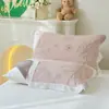Toalha de travesseiro de gaze de algodão com renda estilo coreano toalha de travesseiro dupla para adulto extra grande renda macia amigável à pele toalha de capa de travesseiro de desenho animado