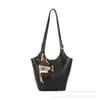 Bolso cubo para mujer, nueva colección otoño/invierno 2026, bolso tote estilo commuter, retro y moderno, gran capacidad, bolso de hombro casual