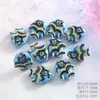 Acessórios de Contas Cerâmicas de Peixes Tropicais Pintados à Mão Desenho Animado Transfronteiriço Pacote de Materiais para Pulseira de Joias DIY Contas Soltas de Peixes do Oceano