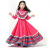 Performance Infantil México Meninas Dança Vestido Grande Junho 1 Roupa de Performance de Palco Role Play Étnico