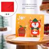 Cartão de Natal tridimensional 3D bonito criativo dobrável dos desenhos animados presente de feriado manuscrito mensagem de bênção cartão em branco