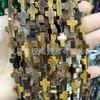 10*14mm Cruz Contas Soltas Olho de Tigre Turquesa Jade Pingente DIY Acessórios para Pulseira Colar Contas Semiacabadas