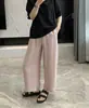 Estilo Commuter Vibe Old Money Pantalones 100% Acetato Verano 2026 Ligeros Frescos Pantalones Cropped Casuales Pantalones Petite