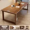 Escritorio de Madera Maciza para Sala de Estar, Escritorio Largo Grande, Mesa de Lectura y Estudio, Banco de Trabajo Doble para Computadora en Casa, Mesa Larga