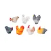 Micro Paisaje Granja Creativa Simulación Gallo Grande y Gallina Figuras Lindas Accesorios de Decoración DIY Mini Adornos de Escritorio
