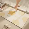 Alfombrilla de Baño Fresca y Sencilla, Alfombrilla Absorbente de Agua y Antideslizante para Baño, Se Puede Cortar a Medida, Alfombrilla de Tierra de Diatomeas Resistente a Manchas y al Desgaste