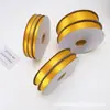 Cinta Dorada Rollo de 4 cm 2.5 cm Accesorios de Decoración de Moño DIY Rollo de 6 mm Cinta Lazo Regalo Rollo de 2 cm 6 mm