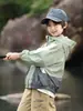Ropa para Niños Chaqueta de Protección Solar para Niños Chaqueta Ligera de Verano para Exteriores Bloqueo de Color Nueva 2026 Chaqueta de Piel Casual Moderna y Elegante
