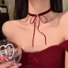 Heytao Gargantilha de Renda com Laço Estilo Doce e Puro Colar de Corrente para Clavícula Feminina Coleção