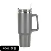 Copo de Carro com Alça 40oz Transfronteiriço Grande Capacidade Copo de Gelo com Canudo de Aço Inoxidável 304 Copo Térmico atacado