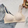 Ropa interior de niña dulce transfronteriza para pecho pequeño, fina, con realce, cómoda, agradable a la piel, sin aros, sujetador de pecho, venta al por mayor