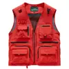 Chaleco de trabajo exterior con múltiples bolsillos, chaqueta funcional para viajes, pesca, senderismo, chaleco ligero para hombre, transfronterizo