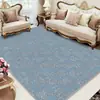 Alfombra Transfronteriza Geométrica de Lujo Ligero Estilo Americano, Rayas Simples, Lavable, Antideslizante, Adecuada para Sala de Estar y Dormitorio, Plegable