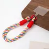 Cordón Versátil Corto para Funda de Teléfono Móvil Color Claro Macarrón Correa de Muñeca Duradera con Clip para Mujer Cuerda de Mano Anti-Pérdida