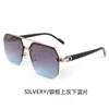 Gafas de Sol Retro de Doble Puente para Hombre, Gafas de Sol de Medio Armazón Especial para Conducir Anti-UV, Gafas de Gama Alta con Aspecto Adelgazante para Cara Grande