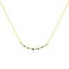 Collar de Plata de Ley 925 con Circonita Sonriente para Mujer, Lujo Ligero, Gama Alta, Circonita Esmeralda, Color Plata, Circonita, Colgante Simple, Joyería