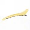Pinza de pato para peluquería color caramelo pasador pasador de belleza pinza de paja de trigo con partición de silicona pinza sin costuras