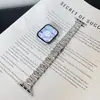 Adecuado para Apple S10Ultra Huawei Watch54 Xiaomi S4 Correa de Reloj Gt6 Mariposa Asimétrica de Metal Incrustada de Diamantes