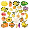 Parches Bordados de Limón, Manzana, Plátano, Aguacate, Naranja Bordados por Computadora para Bolsas, Sudaderas, Parches Hechos a Mano para DIY