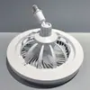 Luz de Ventilador de Teto LED com Base de Rosca E27 e Controle Remoto para Casa, Quarto, Sala de Jantar, Ventilador de Cristal de 6 Pás em Forma de Flor, Lâmpada de Teto