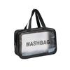 Uma geração de bolsa de maquiagem transparente grande capacidade bolsa de natação à prova d'água bolsa de pvc simples bolsa de cosméticos