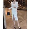 Traje Otoño Nueva Moda temperamento socialité estilo Chanel tweed industria pesada abrigo pequeño falda conjunto de dos piezas para mujer