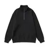 Sudadera de Media Cremallera de Gama Alta para Hombre Otoño e Invierno 2026 Nuevo Estilo Holgada Casual de Moda Pulóver Top con Cuello Alto