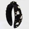 Moda Europeia e Americana All-match Personalidade Halloween Strass Fantasma Tecido Nó Headband Criativo Engraçado Headband Acessórios para o Cabelo