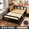 Sofá cama plegable, cama de madera maciza, cama individual para siesta, cama de doble uso para apartamentos pequeños y casas de alquiler, cama doble plegable