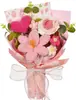 Ramo de Flores de Hilo Tejido a Mano, Flores Artificiales para el Día de la Madre, Cumpleaños, Temporada de Graduación, Ceremonia de Mayoría de Edad, Regalo Souvenir