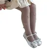 Calcetines para Niños Otoño Nuevos Rayados Múltiples Lazos Medias para Niñas Medianas y Grandes Niños Rayas Verticales Ropa Exterior Capa Base Pantalones