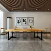 Conjunto de mesa e cadeira de biblioteca madeira maciça mesa de escritório simples e elegante mesa de conferência para 6 pessoas mesa de computador mesa de leitura