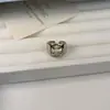 Anel Elegante Champagne Dourado com Brilho de Diamante, Formato de Ovo de Pombo e Flor de Íris para Mulheres, Design Popular de Nicho, Anel Aberto para Dedo Indicador