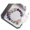 Pulsera de amatista natural para niñas, estudiantes y trabajadores de oficina, un accesorio de lujo ligero y de alta gama, un regalo único para una mejor amiga