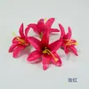 Flor de Lírio Simulada Tecido de Seda 7cm Orquídea Pequena Adereço de Cabeça de Minoria Étnica Grampo de Cabelo Flor para Fazer Lembrancinha Caixa de Doces