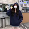 Moletom com zíper tendência outono/inverno estilo retrô americano, modelagem solta, cardigã liso, peça externa versátil para casais
