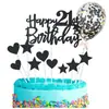Set de Inserts para Pastel de Feliz Cumpleaños Transfronterizo Inserto de Corazón de Cumpleaños Modelo 9 Decoración para Pastel de Cumpleaños