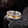 Design original Chiba [Yiheng] anel masculino prata tailandesa esmalte artesanato moda Joker simples anel aberto