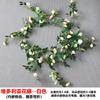Rosa artificial videira flor artificial rattan ar condicionado tubulação revestimento sala de estar teto decoração plástico Vine flor artificial Videira