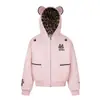 Sudadera con Capucha Estampado de Leopardo Americano para Hombre y Mujer Otoño e Invierno 2025 Nueva Chaqueta Gruesa Cálida Bordada de Gato Holgada