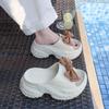 Chinelo Novo Estilo Feminino Verão Uso Externo Sola Grossa Aumentada Antiderrapante Chinelo Feminino Moda Combina com Tudo Sandálias de Praia e Chinelos para Mulheres